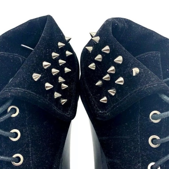 Steampunk Club Couture Velour Studded Platforms - Picture 11 of 12